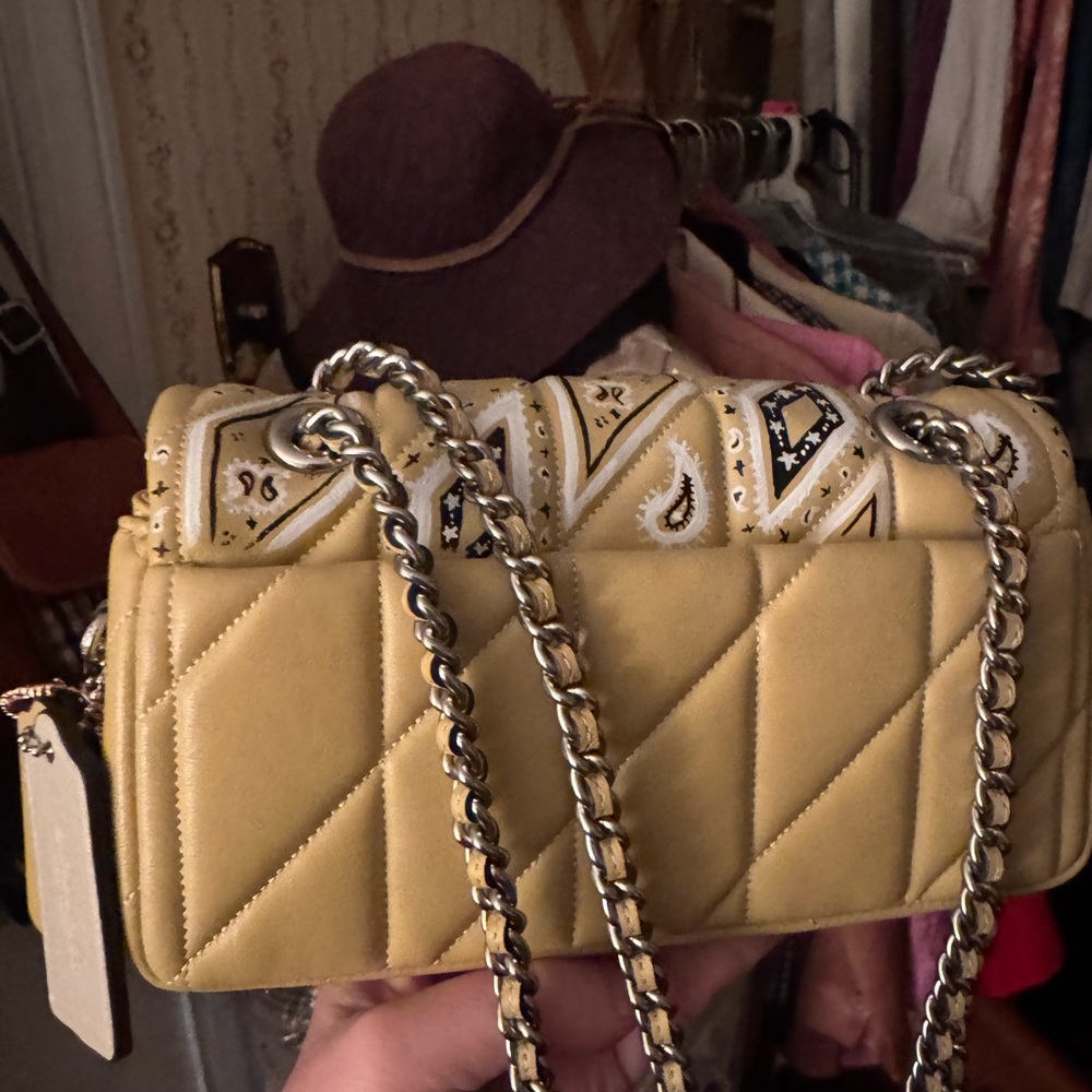 One of a Kind Coach Handpainted Quilted Tabby 20 - Picture 12 of 13